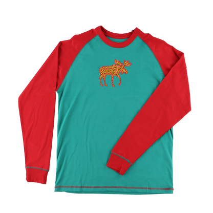Pattern Moose Long Sleeve Tee - X-Small