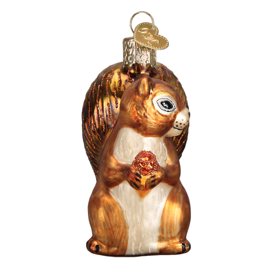 Squirrel Glass Ornaent