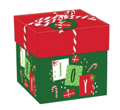 Gift Box Cube for Gift Cards - 3" x 3" -  Joy Present Stack