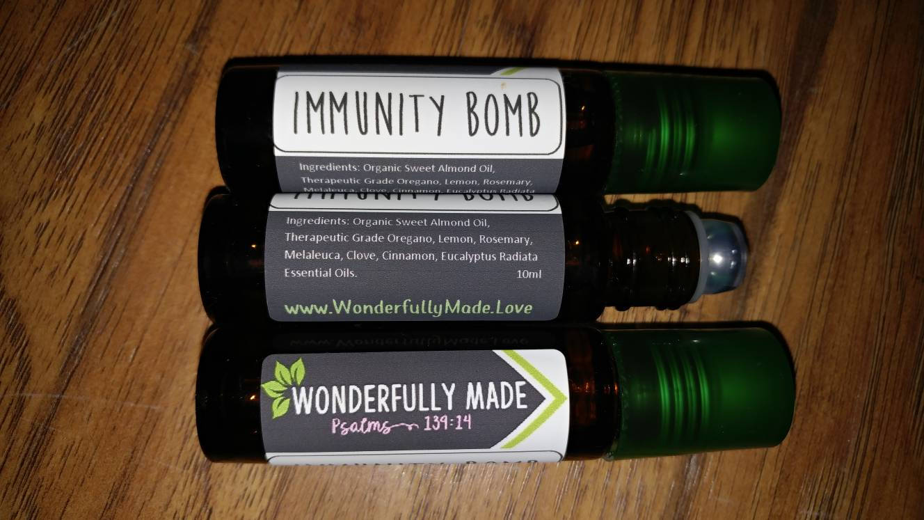 Immunity Bomb Roller / Roll on / Essential oils / Organic / Flu / Cold / Prevention / Recovery / Natural Immune System Boost / kids / adults
