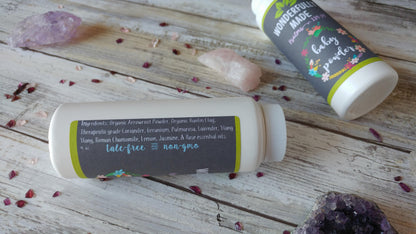 Baby Powder Organic | Natural Baby Products | Talc-Free | Baby Shower Gift | Organic Baby Care | Body Rash Relief | Gift for new mom expect