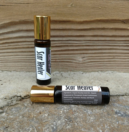 SCAR HEALER Roll On Bottle | Natural Dark Spot Remover | Diminish Fine Lines | Surgery Scar Recovery | Skin Corrector | Essential Oil roller