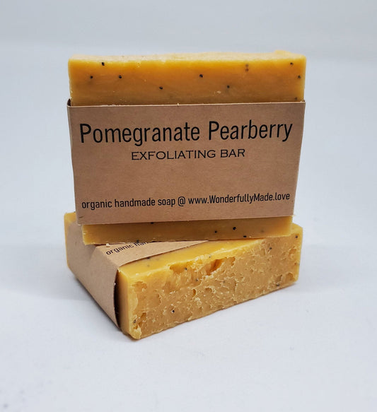 Pomegranate Pearberry Soap | Exfoliating Soap Bar | Natural