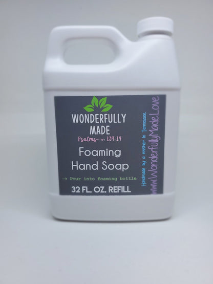 Refill 32 fl. oz. Foaming Hand Soap | Organic Soap Bulk Refill | Cleansing Essential Oil Soap
