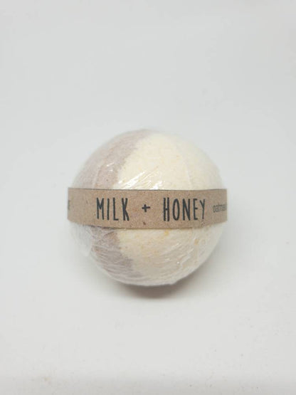 Milk and Honey Bath Bomb | Organic Natural | Oatmeal Moisturizing