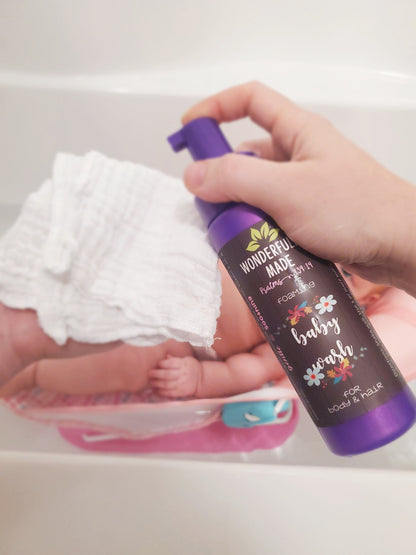 Baby Wash | Organic Foaming | Safe for Newborn Sensitive Skin | Herbal Healing