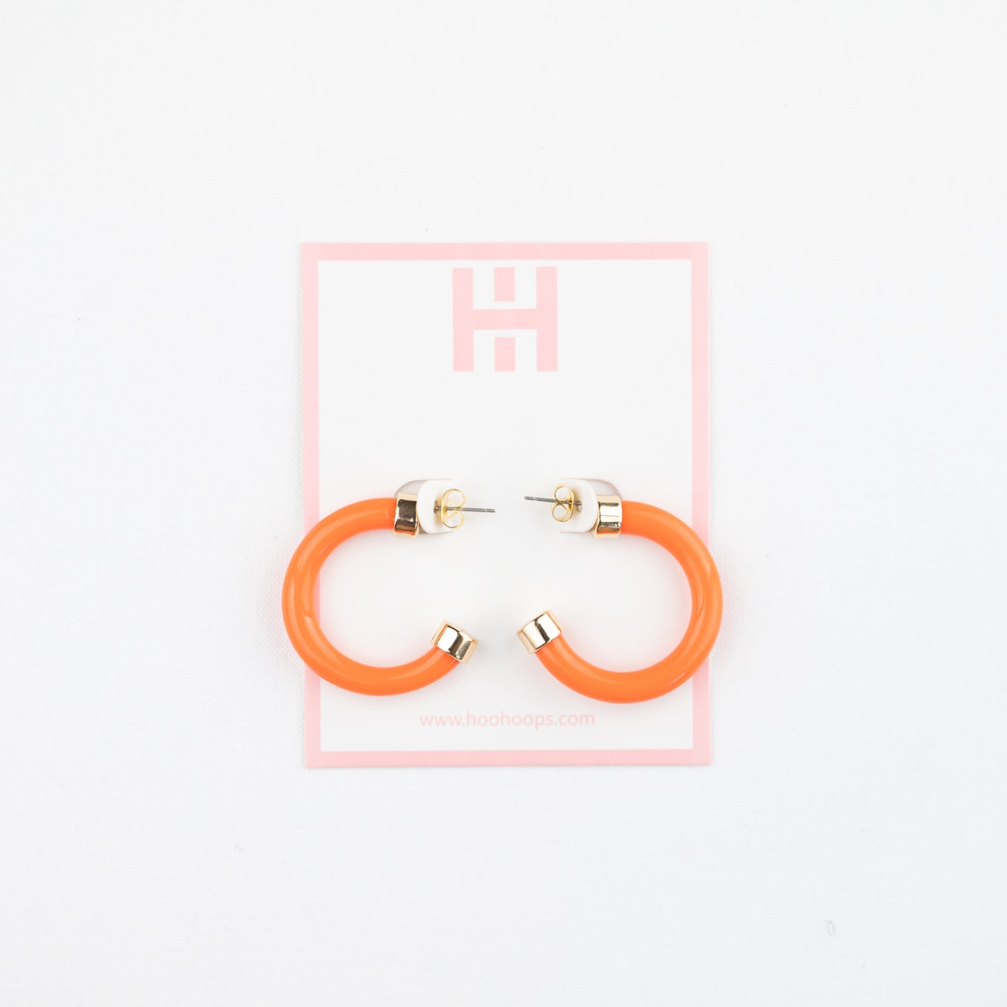 Orange Mini Hoop Earrings