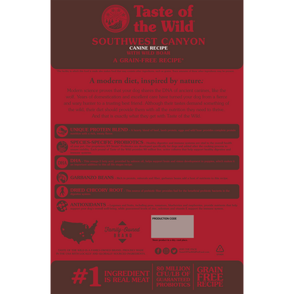 Taste of the Wild Adult Southwest Canyon Boar Canine Food