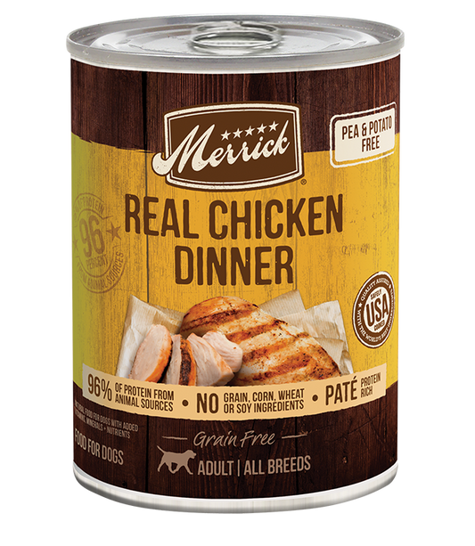 Merrick Grain Free Real Chicken Dinner Wet Dog Food (12.7oz)