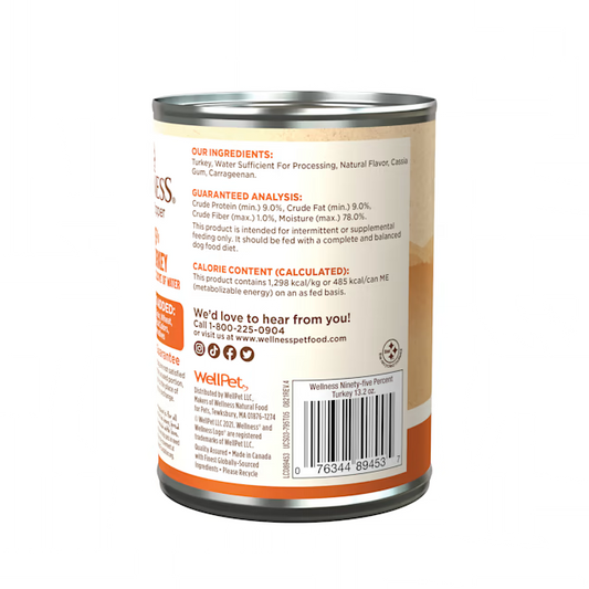 Wellness Adult 95% Turkey Wet Dog Food (13.2oz)