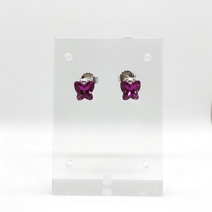 Handmade 5mm Spiral Butterfly Earring Studs