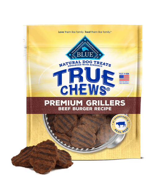 Blue Buffalo True Chews Grillers Beef Burger Dog Treats (10oz)