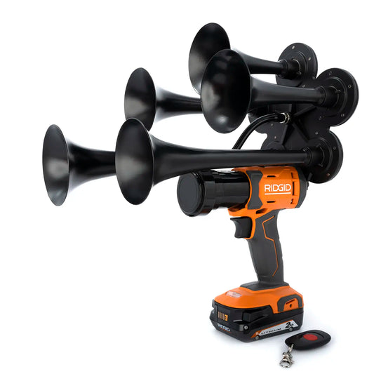 Train Horn for Ridgid Batteries - Penta (5-Trumpet Model)