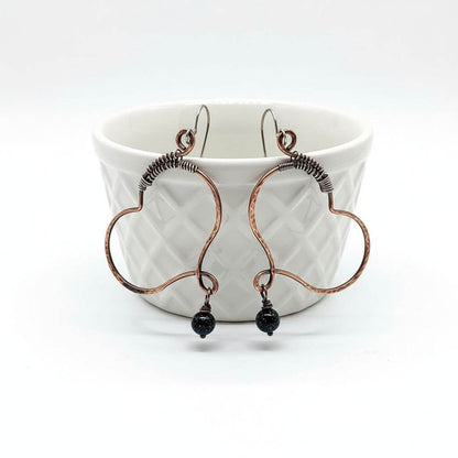 Sculpted Copper Butterfly Wing Abuse Survivor Earrings
