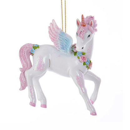 Glittered Unicorn Ornament