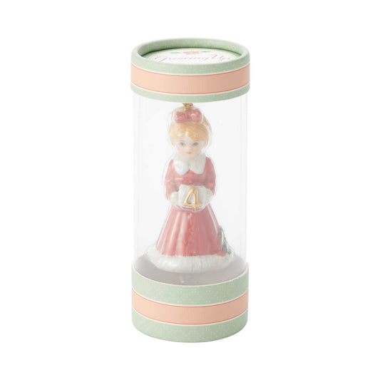 Growing Up Girl Ornament - Blonde Age 4