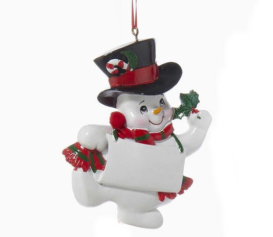 Snow Kid Ornament - Boy - Top hat