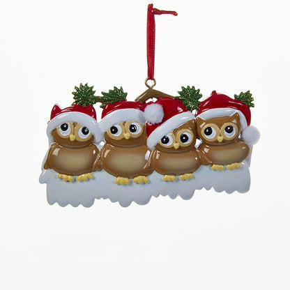 Adorable Owl Family Ornament - Family of 4