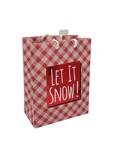 Contemporary Gift Bag With Tissue - Let It Snow Medium