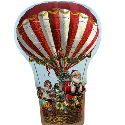 Diecut Hot Air Balloon  Advent Card With Envelope