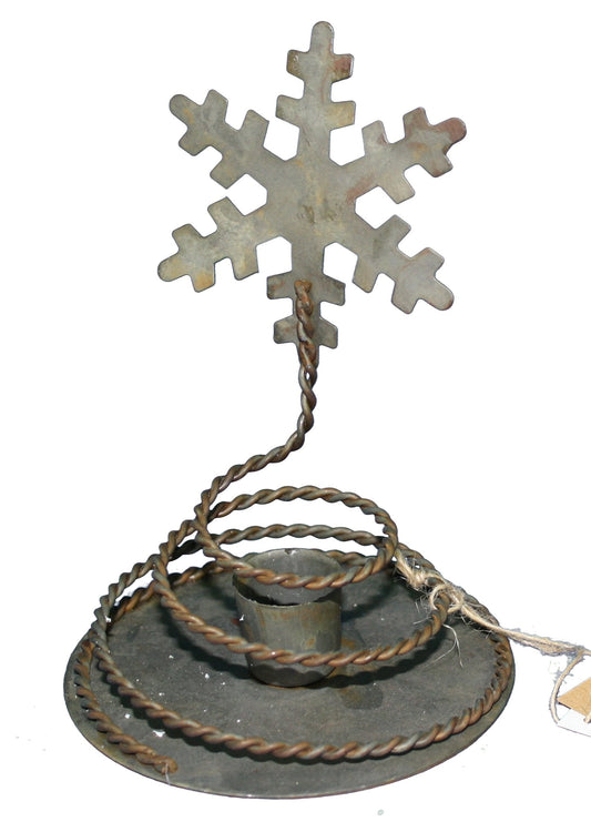 Braided Snowflake Taper Holder
