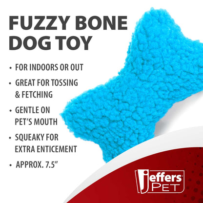 Jeffers Fuzzy Shapes Dog Toys with Squeakers, Assorted Colors