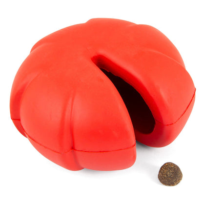 Jeffers Red Millipede Natural Rubber Treat Dispensing Dental Dog Chew Toy