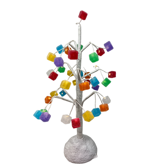 Lighted Holiday Square Gum Drop Tree