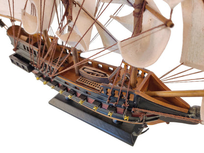 Wooden Captain Hook's Jolly Roger from Peter Pan White Sails Limited Model Pirate Ship 15""