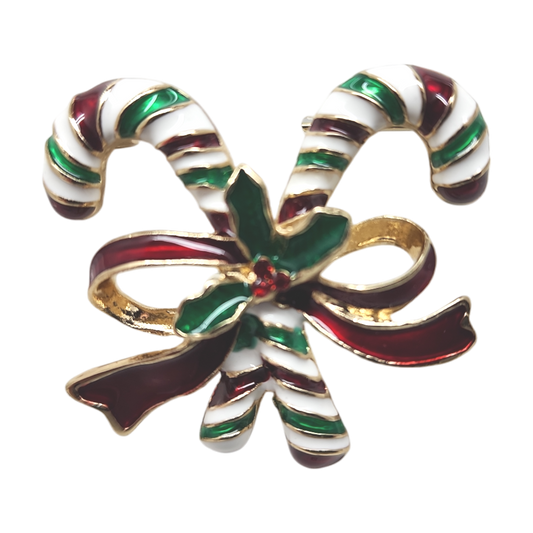 Enamel Finish Pin - Candy Canes
