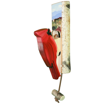 Wooden Bird Door Knockers - Cardinal