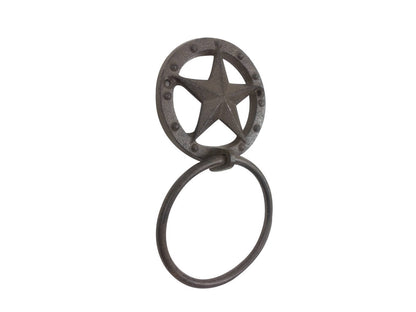 Cast Iron Lone Star Kitchen Bathroom Towel Ring 8.5""