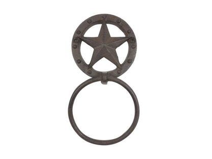 Cast Iron Lone Star Kitchen Bathroom Towel Ring 8.5""