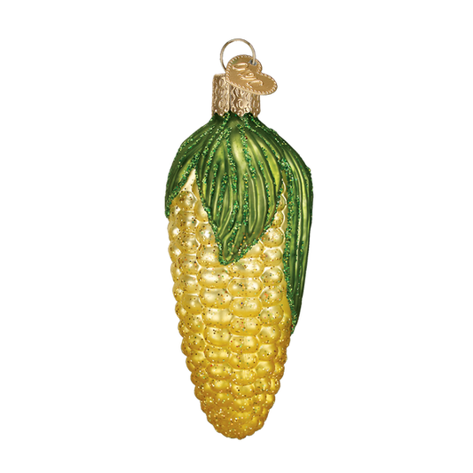 Ear Of Corn Glass Ornament