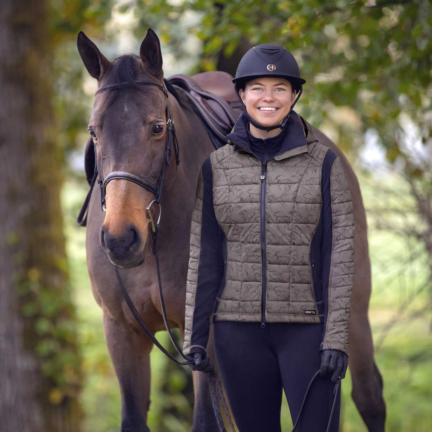 Kerrits Women's Heads Up Winter Whinnies Quilted Riding Jacket