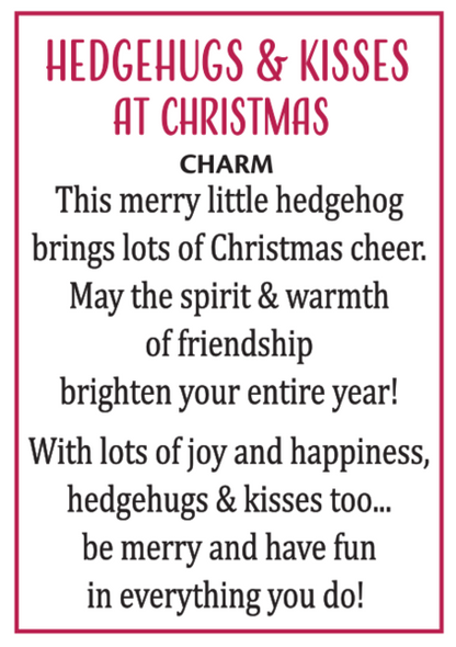Holiday Hedgehog Charm With Ornament