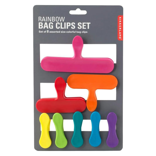 Kikkerland Design - 'Rainbow' Bag Clips (9CT)