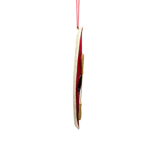 Kayak Ornament - Red
