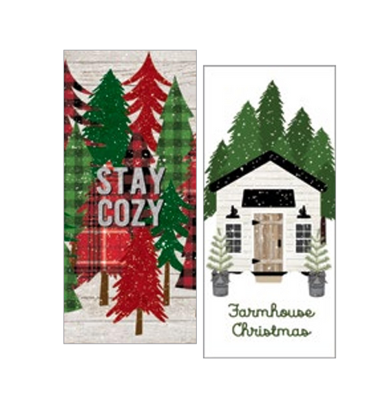 Christmas Money Card Holder - Trees/Cabin