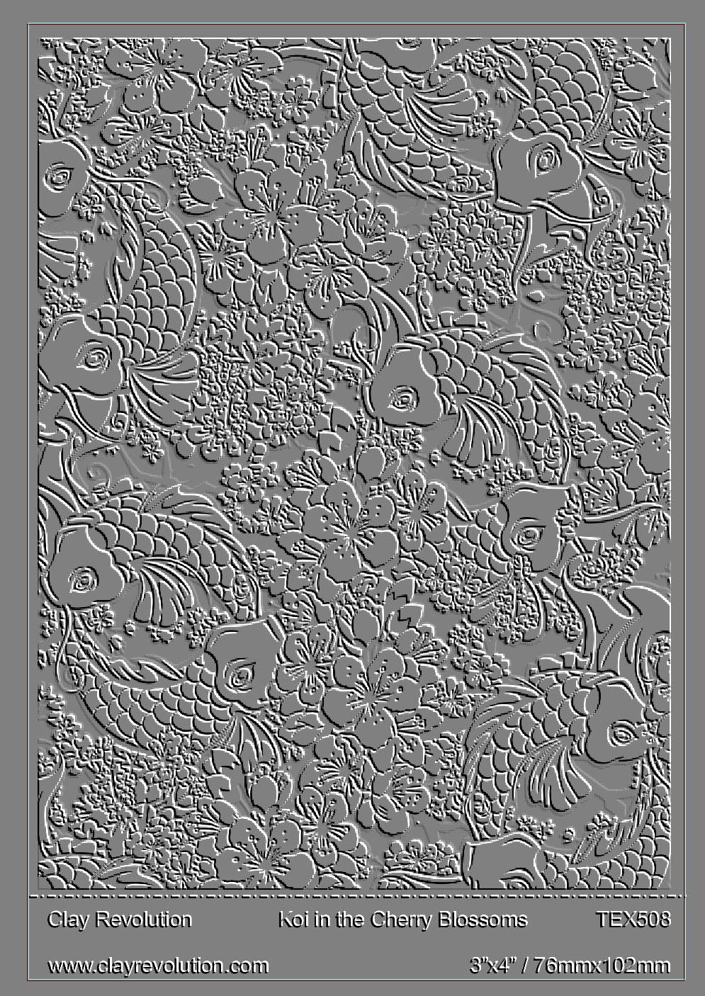 Koi in the Cherry Blossoms Texture Sheet