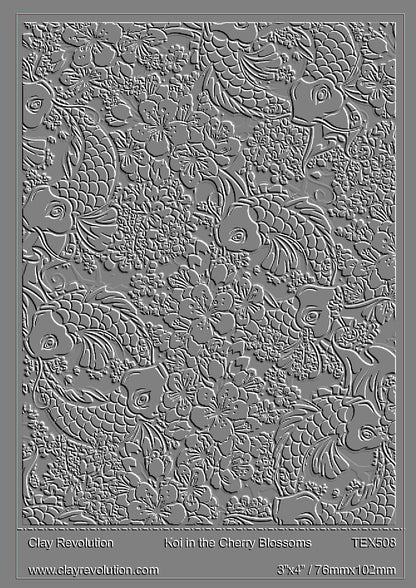 Koi in the Cherry Blossoms Texture Sheet