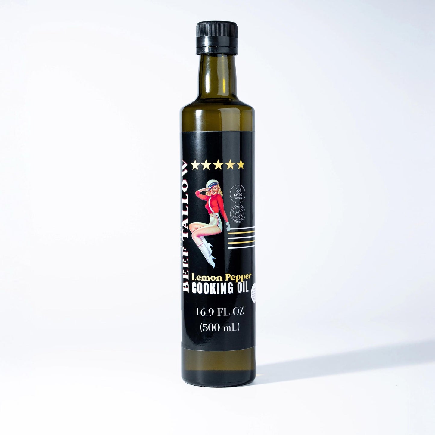 Cooking Oil Trio Bundle | Grass-Fed Beef Tallow & Olive Oil | Original, Rosemary Garlic & Lemon Pepper | Clean High-Heat Cooking from Our Restaurant Kitchen