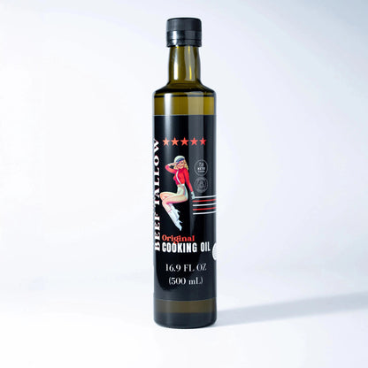 Cooking Oil Trio Bundle | Grass-Fed Beef Tallow & Olive Oil | Original, Rosemary Garlic & Lemon Pepper | Clean High-Heat Cooking from Our Restaurant Kitchen
