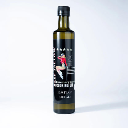 Cooking Oil Trio Bundle | Grass-Fed Beef Tallow & Olive Oil | Original, Rosemary Garlic & Lemon Pepper | Clean High-Heat Cooking from Our Restaurant Kitchen
