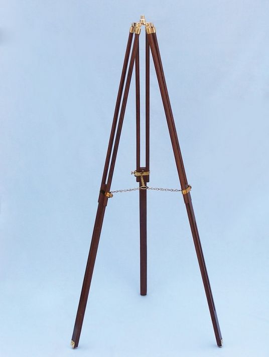 Floor Standing Brass/Leather Anchormaster Telescope 65""