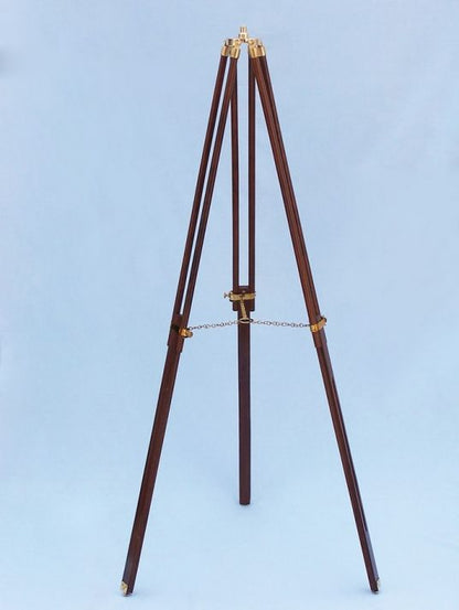 Floor Standing Brass/Leather Anchormaster Telescope 65""