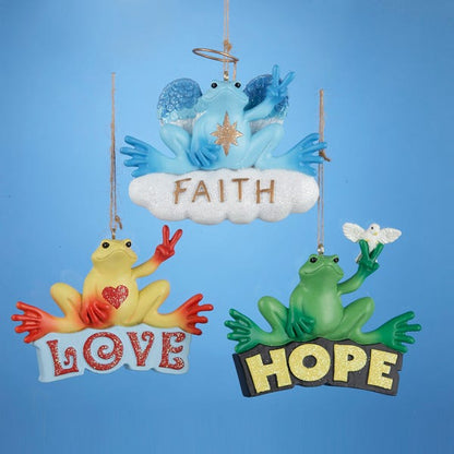 Peace Frog Ornament - Faith