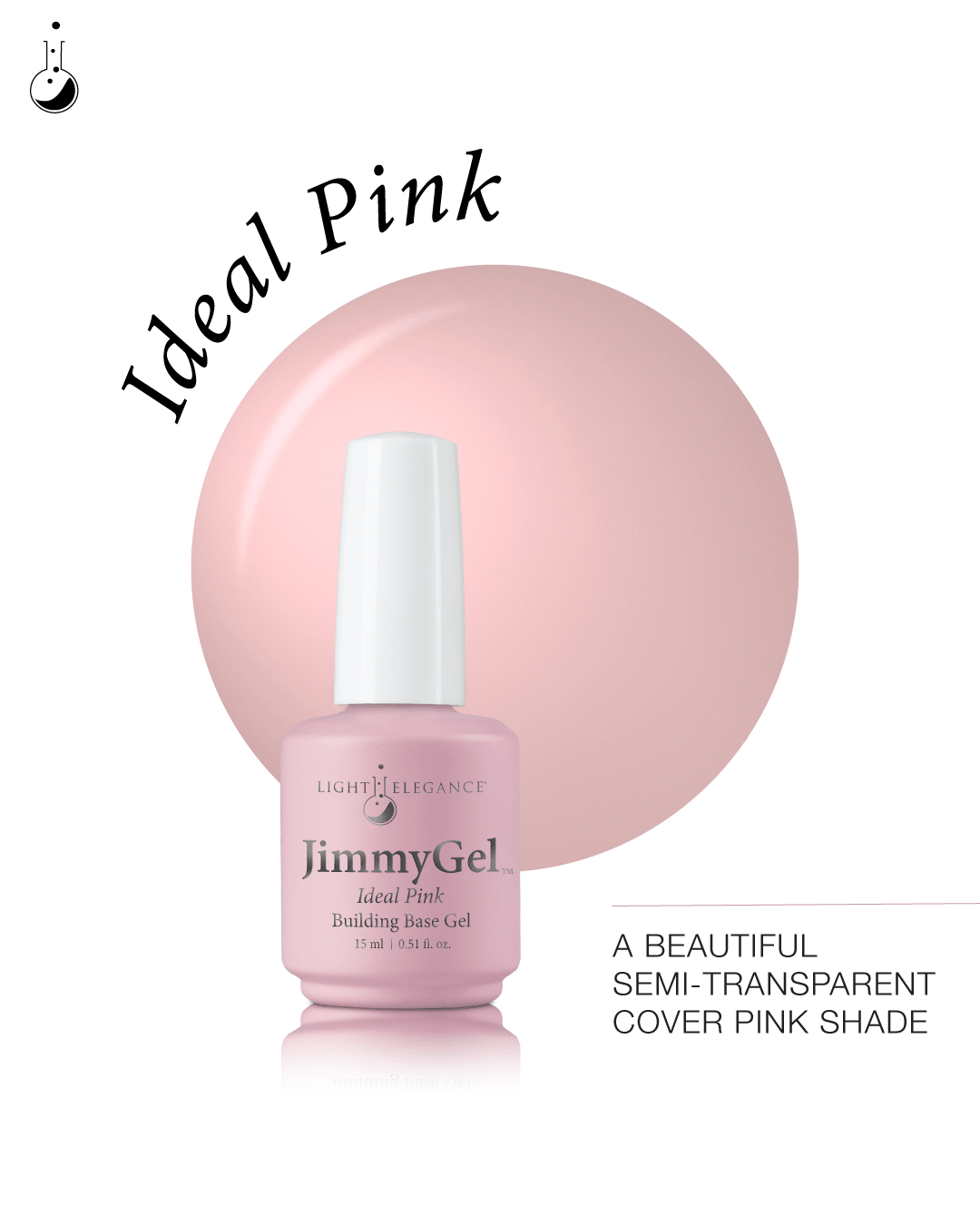 Light Elegance JimmyGel Soak-Off Building Base - Ideal Pink