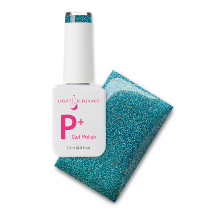 Light Elegance P+ Soak-Off Glitter Gel Polish - Blast Off Blue