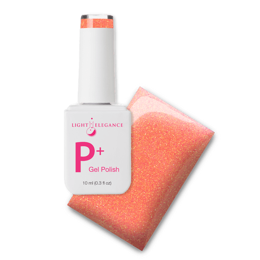 Light Elegance P+ Soak-Off Glitter Gel Polish - Orange Crush